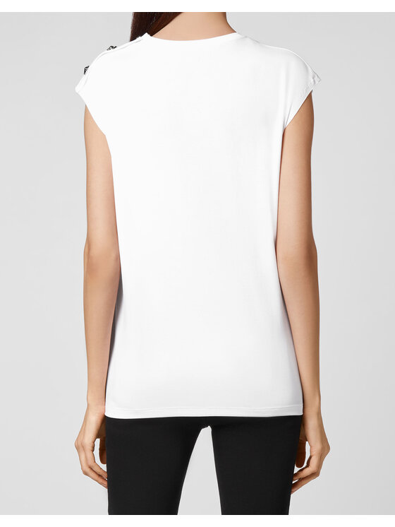 PHILIPP PLEIN PHILIPP PLEIN T-Shirt 1439 Biały Regular Fit