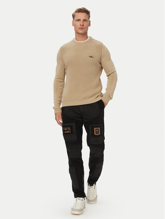 Aeronautica Militare Aeronautica Militare Pulover 262MA1571UL00409 Bež Regular Fit