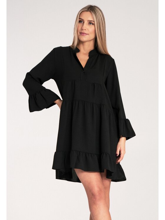 FIGL FIGL Vestito da giorno M1136 Nero A-Line Fit