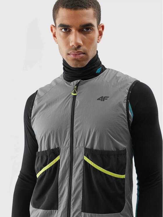 4F 4F Gilet 4FAW23TVJAM043-24S Grigio Regular Fit
