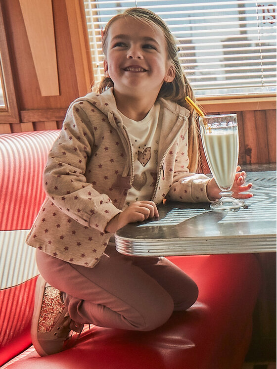 Mayoral Set hanorac, bluză și pantaloni 4889 Roz Regular Fit
