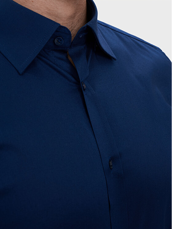 Evenemen Evenemen Koszula PUNTO G2 TWILL NAVY Granatowy Slim Fit