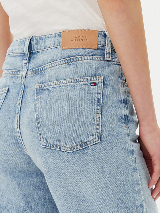 Tommy Hilfiger Tommy Hilfiger Jeans kratke hlače WW0WW45505 Svetlo modra Regular Fit
