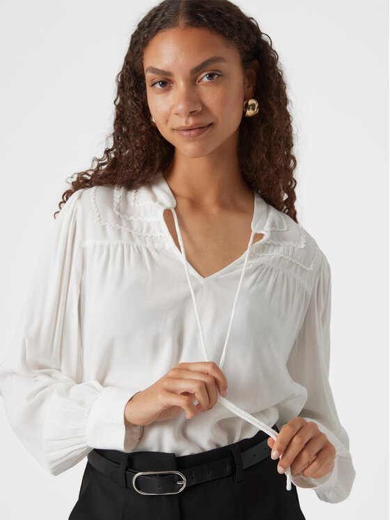 Vero Moda Vero Moda Bluse Bumpy 10300602 Weiß Regular Fit