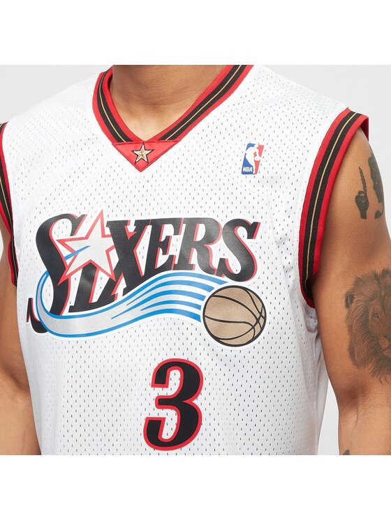 Mitchell & Ness Mitchell & Ness Tank top NBA SWINGMAN HOME JERSEY 76ERS 00 ALLEN IVERSON Biały Regular Fit