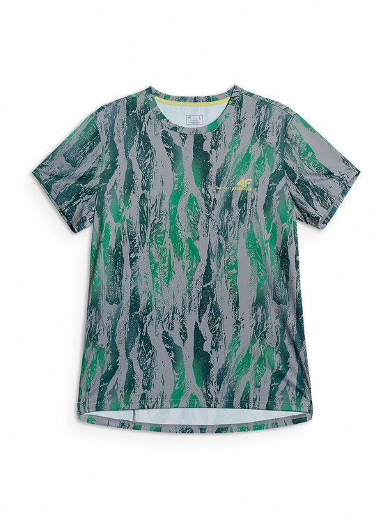 4F 4F Koszulka rowerowa GET LOST FEEL FOUND Zielony Regular Fit