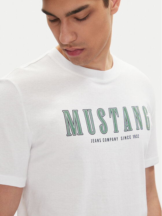 Mustang Mustang T-krekls Austin 1016281 Balts Regular Fit