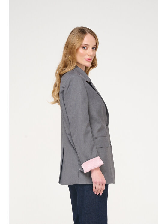 Castellani Castellani Marynarka Terrasa Szary Regular Fit