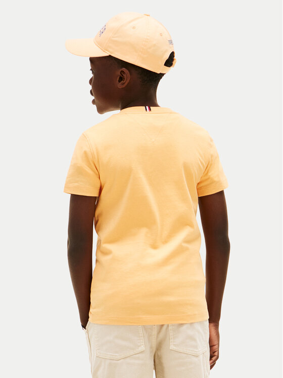 Tommy Hilfiger Tommy Hilfiger T-Shirt KB0KB06879 Pomarańczowy Regular Fit