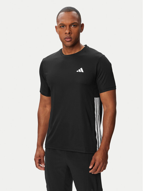 adidas Tricou Workout Essentials Base 3-Stripes KA3452 Negru Regular Fit