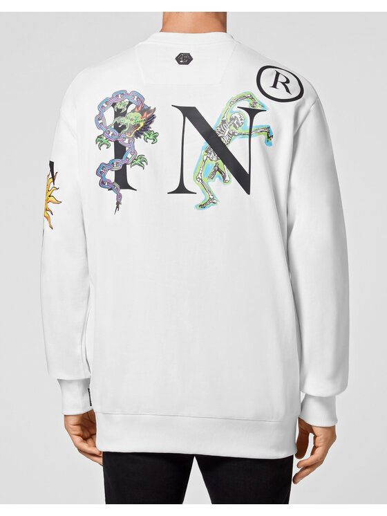 PHILIPP PLEIN PHILIPP PLEIN Bluza 283 Biały Regular Fit