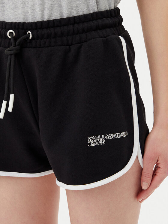 KARL LAGERFELD KARL LAGERFELD Спортивні шорти A2W10095 Чорний Regular Fit