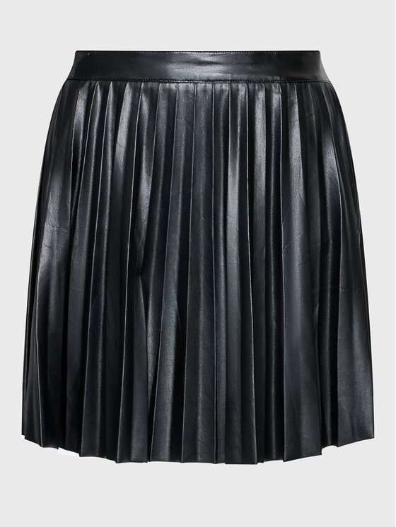 Glamorous Fustă din imitație de piele GH0036 Negru Regular Fit