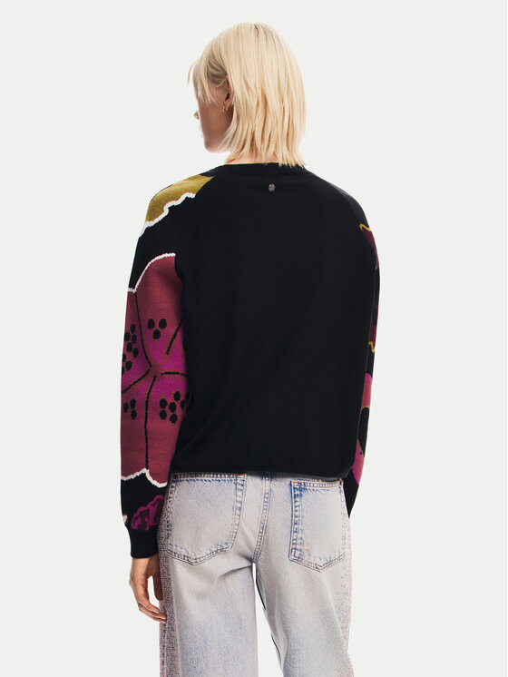 Desigual Desigual Sweter Barrie 24WWJF24 Czarny Regular Fit