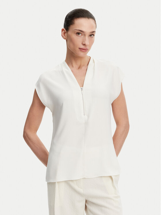 Calvin Klein Blúzka K20K208188 Biela Regular Fit