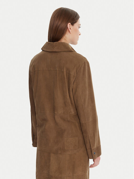 MAX&Co. MAX&Co. Usnjena jakna Stallo 2526446011200 Rjava Loose Fit