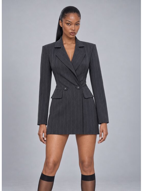Love Saints Love Saints Marynarka L26WF-3Z-K04 Szary Slim Fit