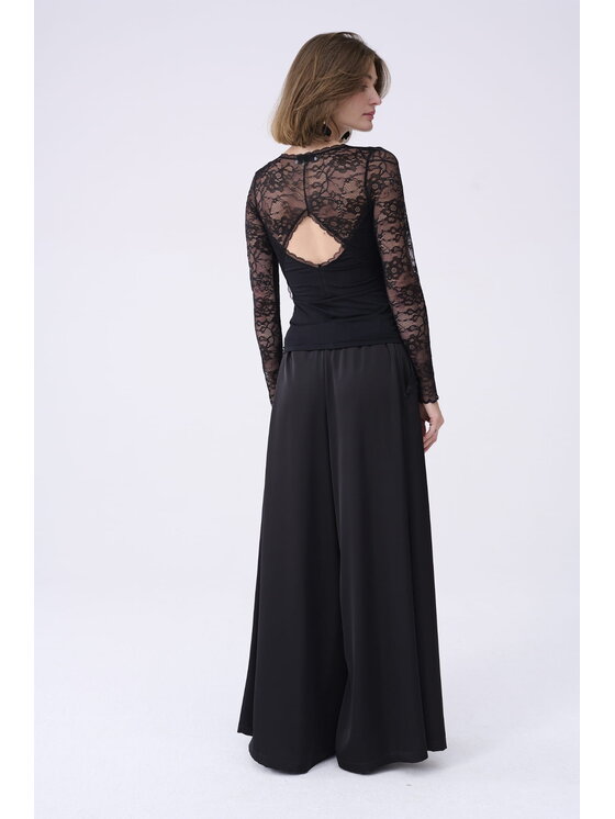 blue shadow blue shadow Bluzka Telmi BS Czarny Standard Fit