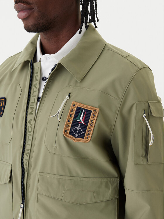 Aeronautica Militare Aeronautica Militare Bomber stila jaka 261AB3049UCT04290 Zaļš Regular Fit