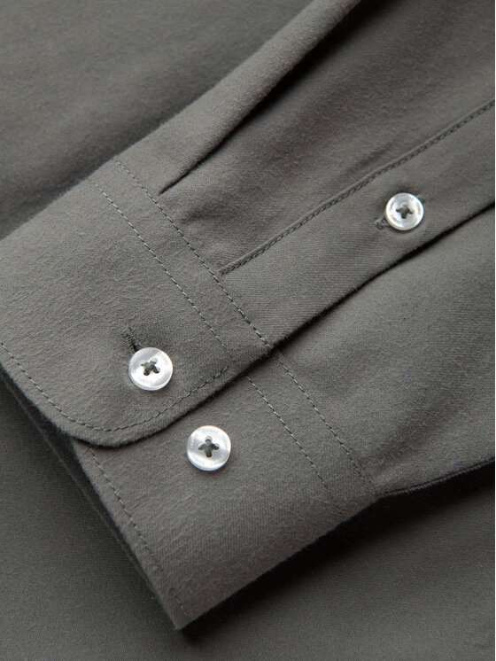 Ombre Ombre Koszula K694 Khaki Regular Fit
