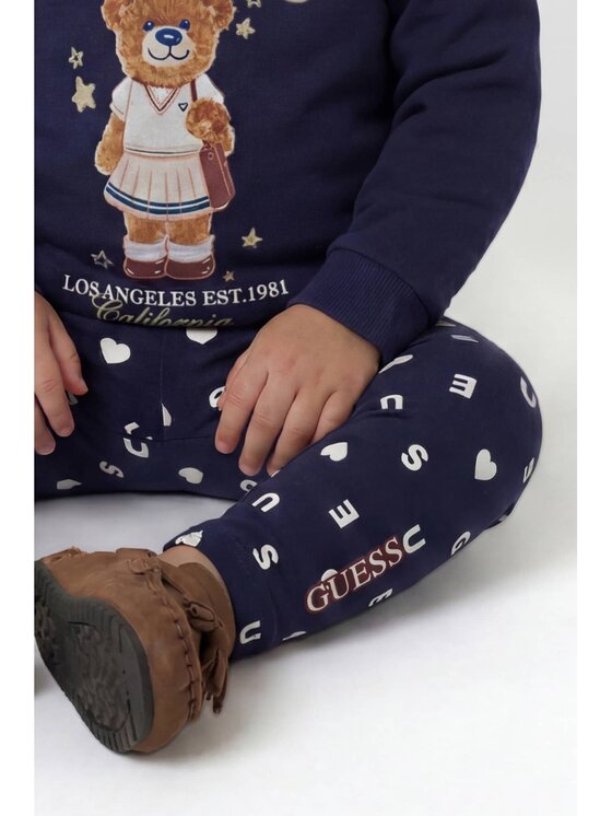 Guess Kids Guess Kids Kalhoty z materiálu 183725 Modrá Regular Fit