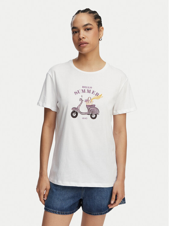 Liu Jo Liu Jo T-shirt WA6502 JS923 Bijela Regular Fit