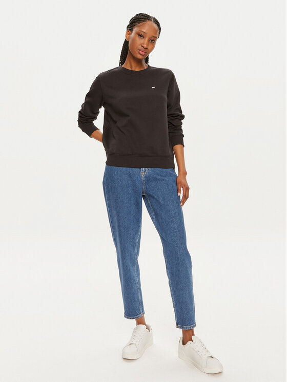 Tommy Jeans Tommy Jeans Суитшърт Flag DW0DW19726 Черен Regular Fit