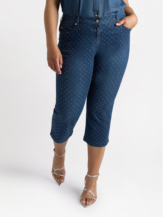 Fiorella Rubino Fiorella Rubino Jeansy P591T004866N024 Niebieski Cropp Fit