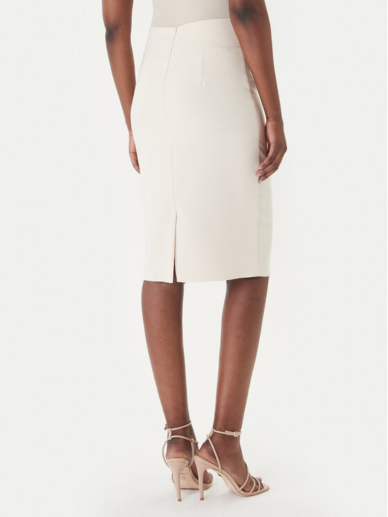 Rinascimento Rinascimento Puzdrová sukňa CFC0128651003 Béžová Slim Fit
