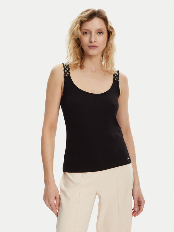 Morgan Top 251-DOUBI Čierna Slim Fit