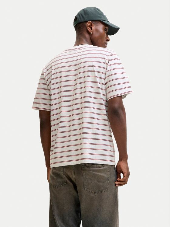 Jack & Jones Jack & Jones Tričko Norrebro Stripe 12291021 Écru Regular Fit