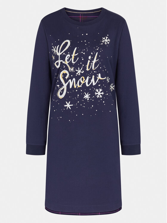 Triumph Triumph Camicia da notte Winter Moments NDK X 10216545 Blu scuro