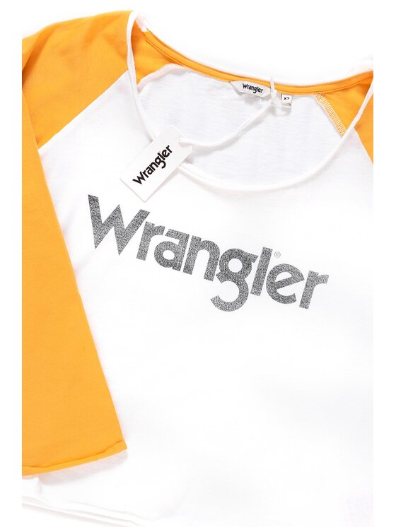 Wrangler Wrangler Blusa RAGLAN CROP LS TEE Giallo Regular Fit