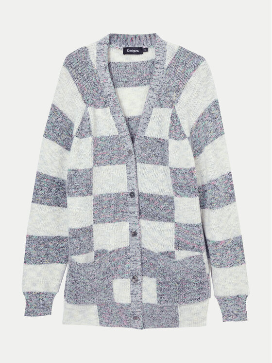 Desigual Desigual Cardigan Oxford 24WWJF70 Bej Regular Fit