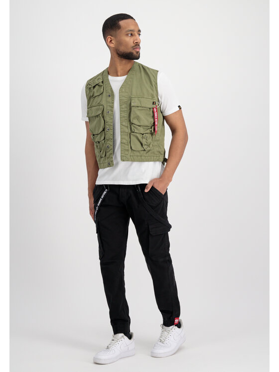 Alpha Industries Alpha Industries Kamizelka Military Vest Zielony Regular Fit