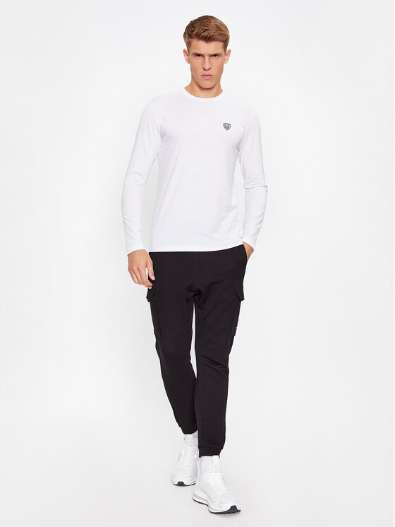 EA7 Emporio Armani EA7 Emporio Armani Longsleeve 8NPT17 PJRGZ 1100 Biały Regular Fit