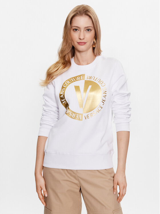 Versace Jeans Couture Women's Felpa in Jersey DI Cotone Blue