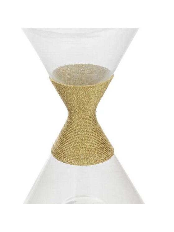 MIAhome MIAhome Figurka Klepsydra szklana ze złotem 19,5 cm Przezroczysty