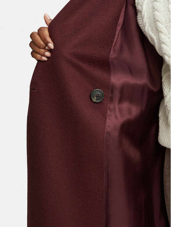 Weekend Max Mara Weekend Max Mara Vlněný kabát Resina 2625016102 Bordó Regular Fit