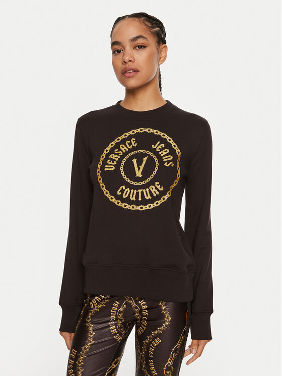 Versace Jeans Couture Versace Jeans Couture Μπλούζα 77HAIT02 CF01T Μαύρο Regular Fit