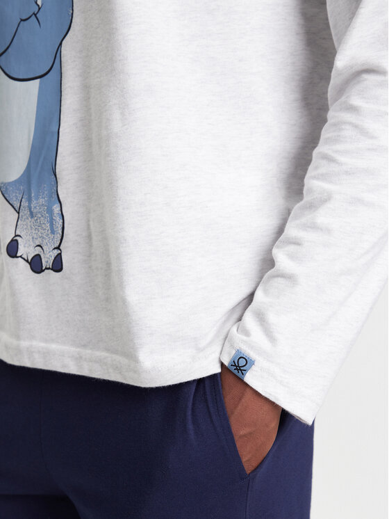 United Colors Of Benetton United Colors Of Benetton Cămașă pijama 3VR54M01X Gri Regular Fit