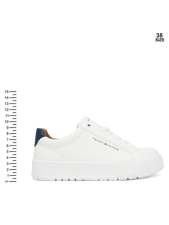 Tommy Hilfiger Tommy Hilfiger Laisvalaikio batai Low Cut Lace Up Sneaker T3X9-34091-1355 D Balta