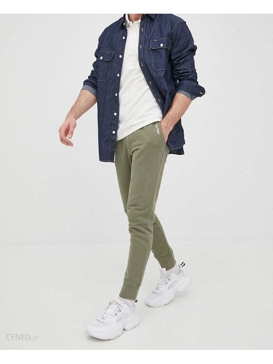Pepe Jeans Pepe Jeans Kalhoty z materiálu PM211478 684 Zelená Regular Fit