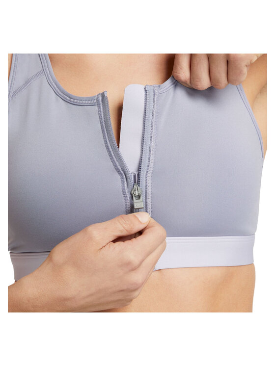 Nike Nike Biustonosz sportowy DF Swoosh Zip-Front Fioletowy