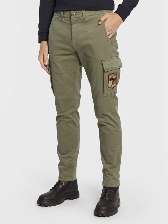 Aeronautica Militare Pantaloni din material 222PA1513CT3001 Verde Regular Fit