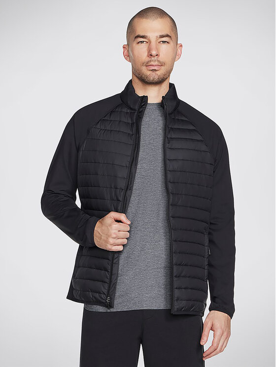 Skechers Skechers Μπουφάν μεταβατικό Goshield Hybrid Jacket JA23 Μαύρο Regular Fit