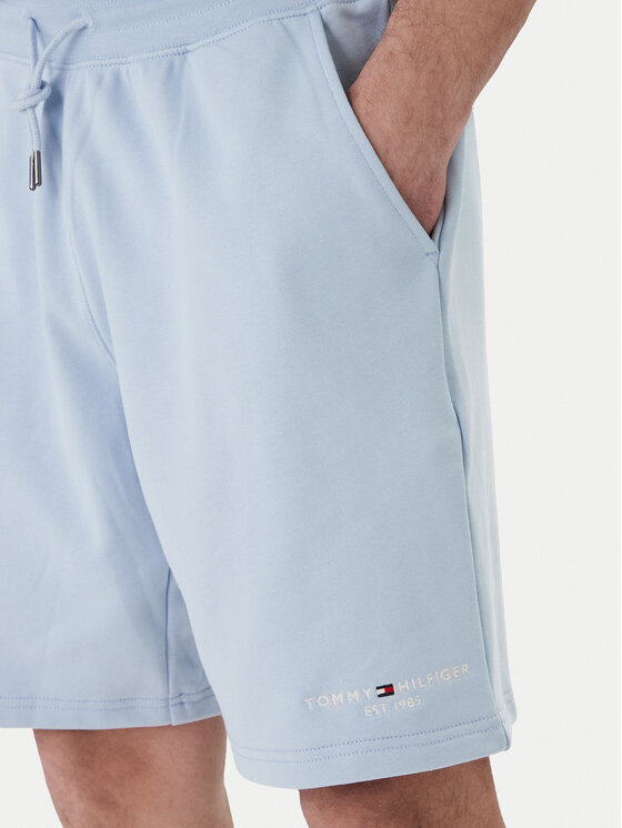 Tommy Hilfiger Tommy Hilfiger Szorty sportowe Logo MW0MW43068 Błękitny Regular Fit