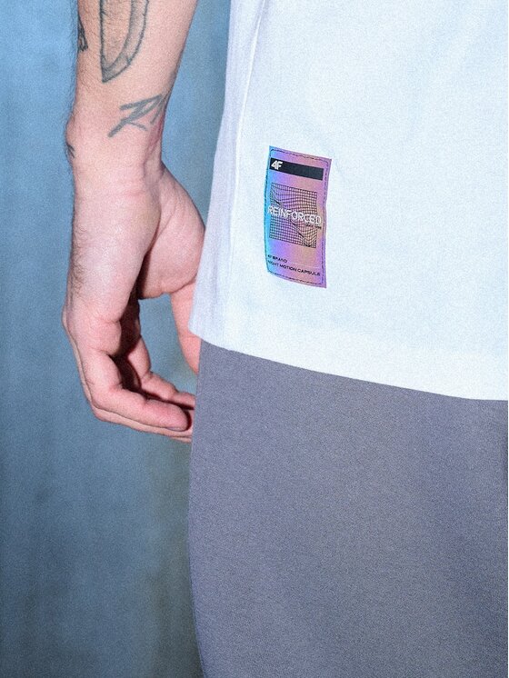 4F 4F T-Shirt IN MOTION Biały Regular Fit