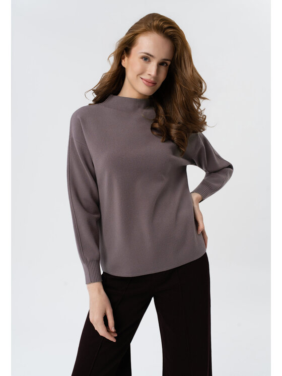 Volcano Volcano Sweter S-SARA Fioletowy Regular Fit
