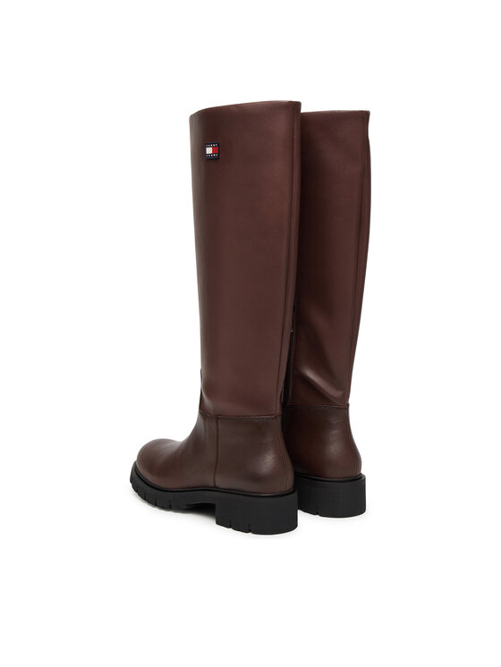 Tommy Jeans Tommy Jeans Stivali Tjw Stretchy Long Shaft Boot EN0EN02828 Marrone